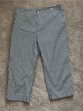 Lauren Ralph Lauren Black & White Gingham Capri Pants